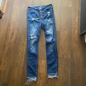 Hollister High Waisted Ripped Jeans